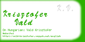 krisztofer vald business card